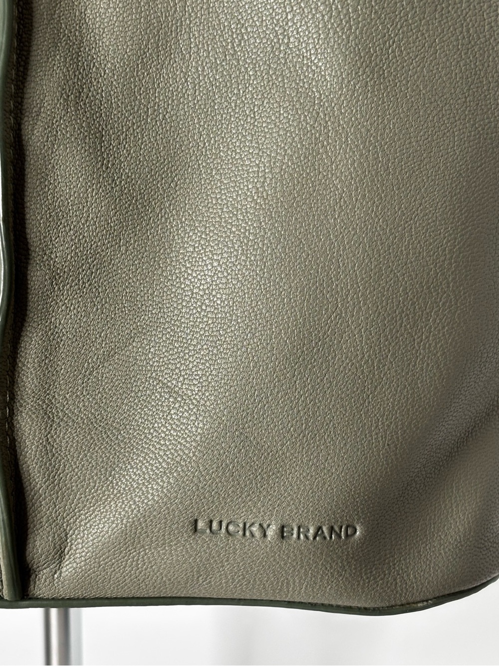 Lucky Brand Olive Green Leather Hobo Shoulder Bag - Picture 2 of 7